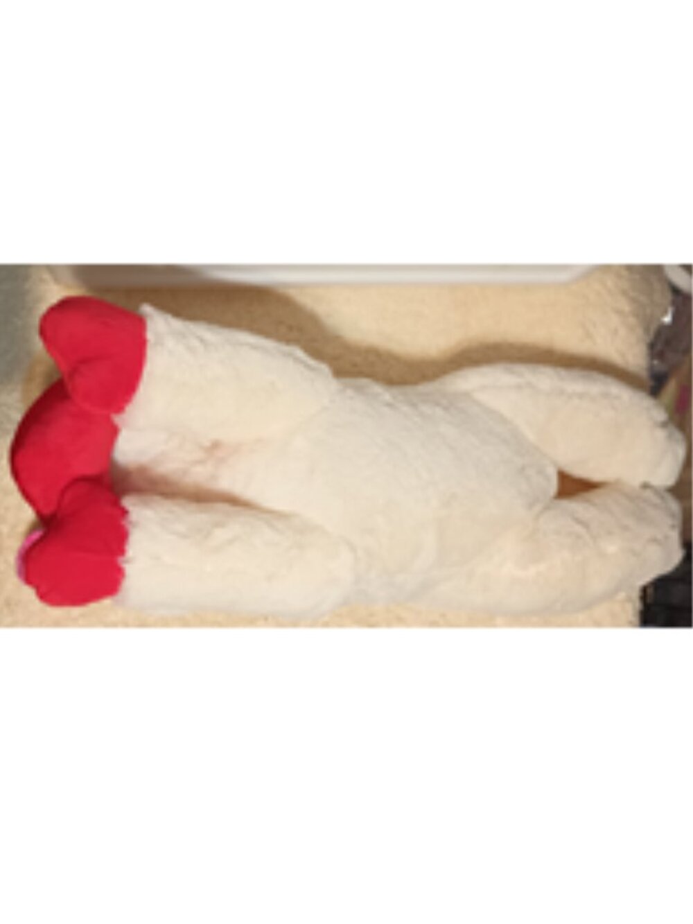 NWT~ Multipet's Jumbo Valentines Plush Lamb Chop Dog Toy w/ Red 3-D Heart "XOXO" - Picture 8 of 12